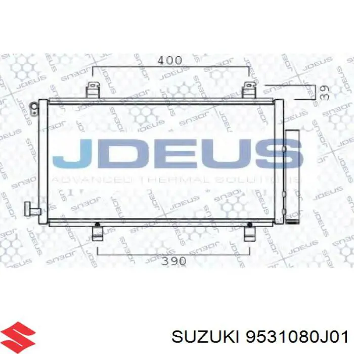 Do koszyka 9531080J01 Suzuki Chłodnica klimatyzacji