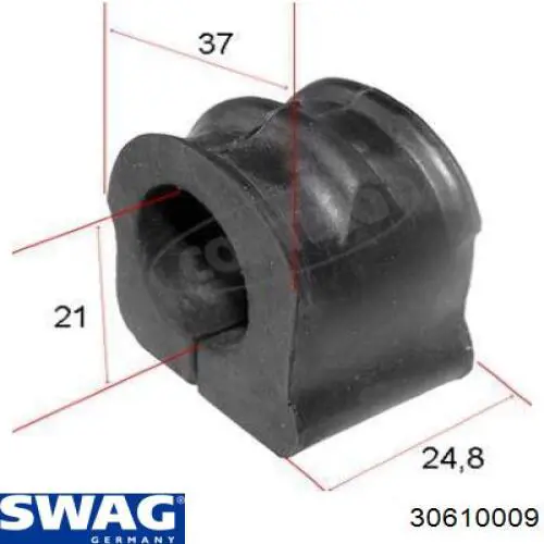 Tuleja stabilizatora przedniego 30610009 Swag