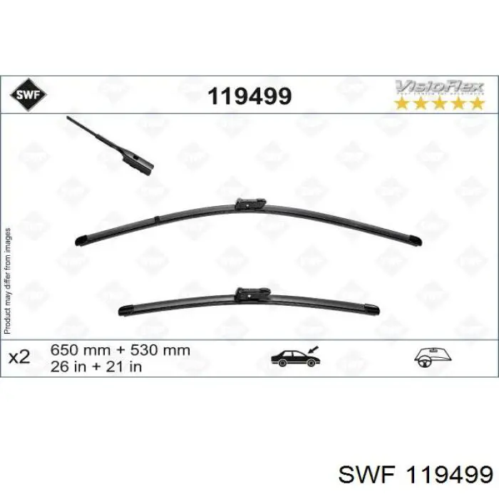 Pióro wycieraczki szyby przedniej, zestaw (2 szt.) VAG 761998002B cena, od 49,48 USD