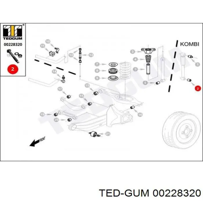 00228320 Ted-gum śruba