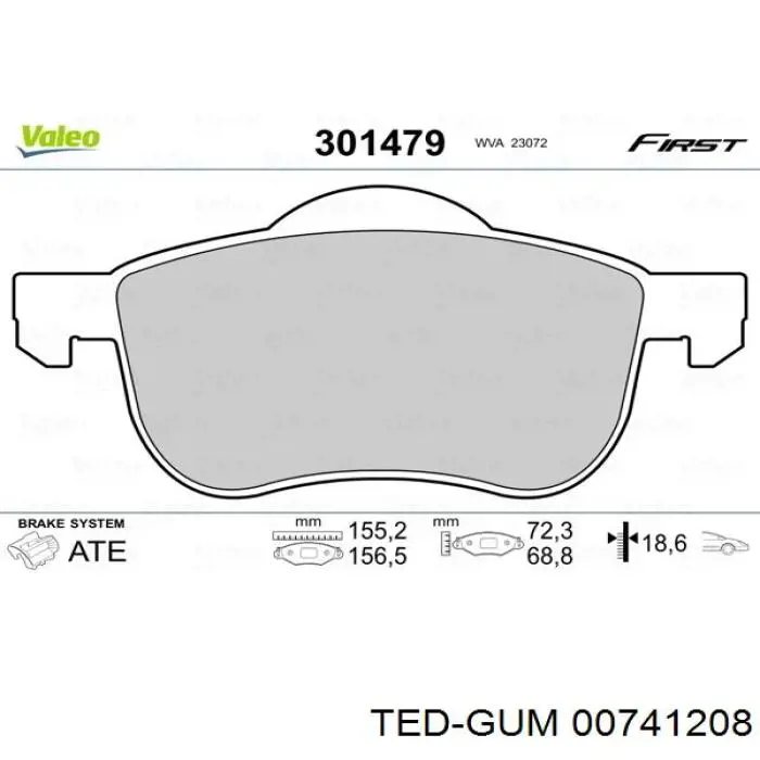 Do koszyka 00741208 Ted-gum Tuleja stabilizatora przedniego