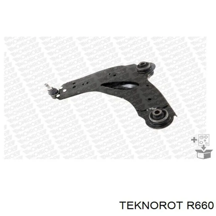 Do koszyka R660 Teknorot Wahacz zawieszenia przedniego dolny lewy