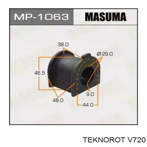 Do koszyka V720 Teknorot Łącznik stabilizatora przedniego