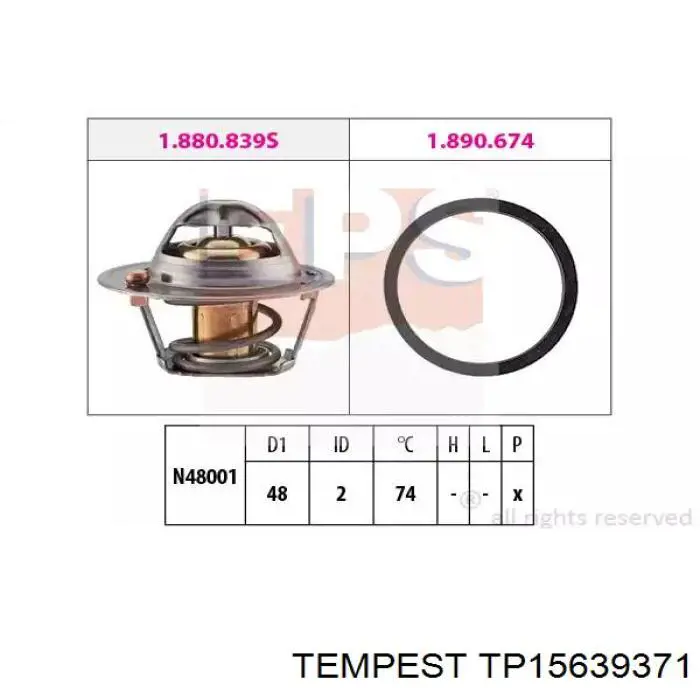 Chłodnica silnika Tempest TP15639371 cena, od 51,92 USD