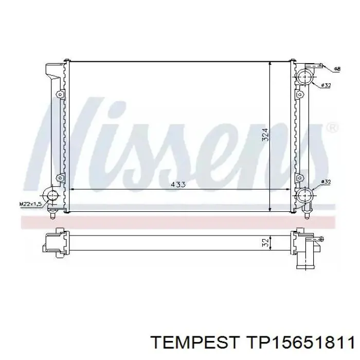TP15651811 Tempest Chłodnica silnika