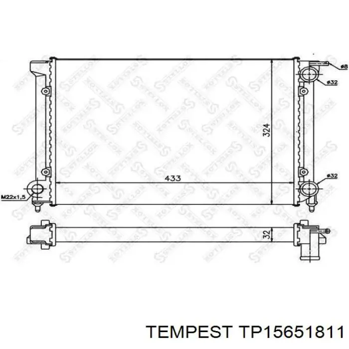 Chłodnica silnika Tempest TP15651811