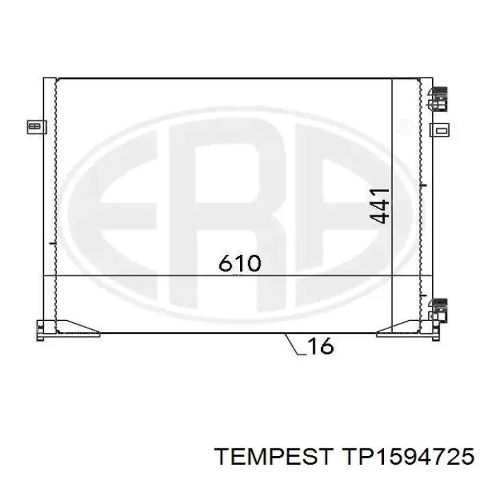 Chłodnica klimatyzacji TP1594725 Tempest