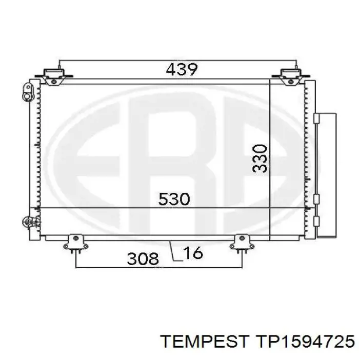 Chłodnica klimatyzacji Tempest TP1594725 cena, od 103,33 USD