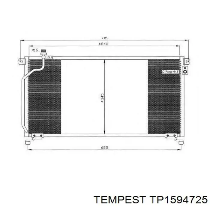 Chłodnica klimatyzacji Tempest TP1594725 cena, od 103,33 USD