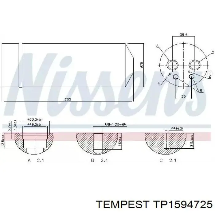 Chłodnica klimatyzacji Tempest TP1594725