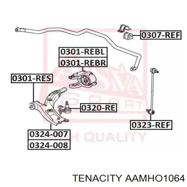 Do koszyka AAMHO1064 Tenacity Silentblock przedniego wahacza dolnego