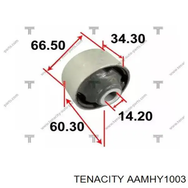 Silentblock przedniego wahacza dolnego Tenacity AAMHY1003 cena, od 9,81 USD