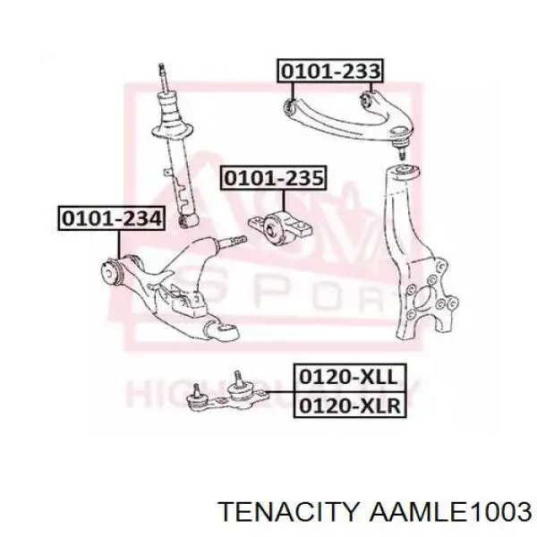 Silentblock przedniego wahacza dolnego 4807530020 Toyota