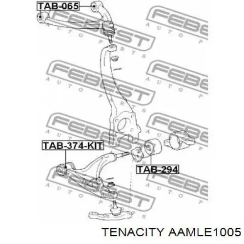 Silentblock przedniego wahacza dolnego AAMLE1005 Tenacity