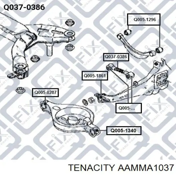 Do koszyka AAMMA1037 Tenacity Silentblock drążka poprzecznego (zawieszenia tylnego)