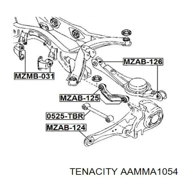 Do koszyka AAMMA1054 Tenacity Silentblock wahacza tylnego dolnego
