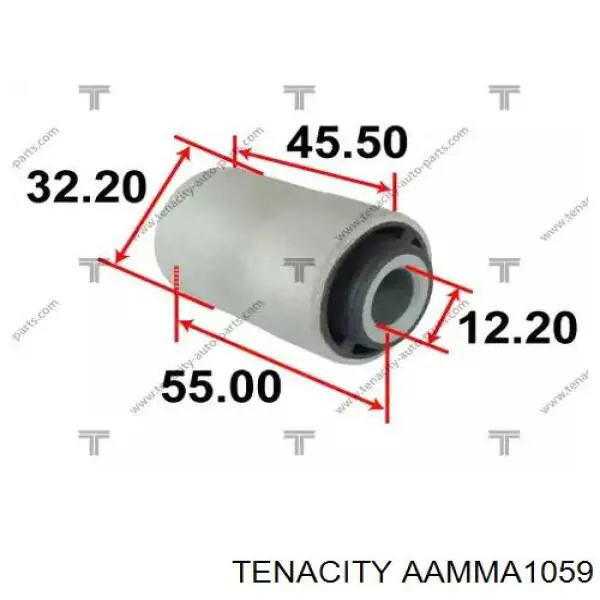 Silentblock wahacza tylnego dolnego Tenacity AAMMA1059 cena, od 10,57 USD