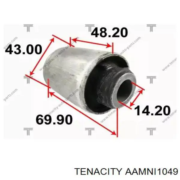 AAMNI1049 Tenacity silentblock przedniego wahacza dolnego