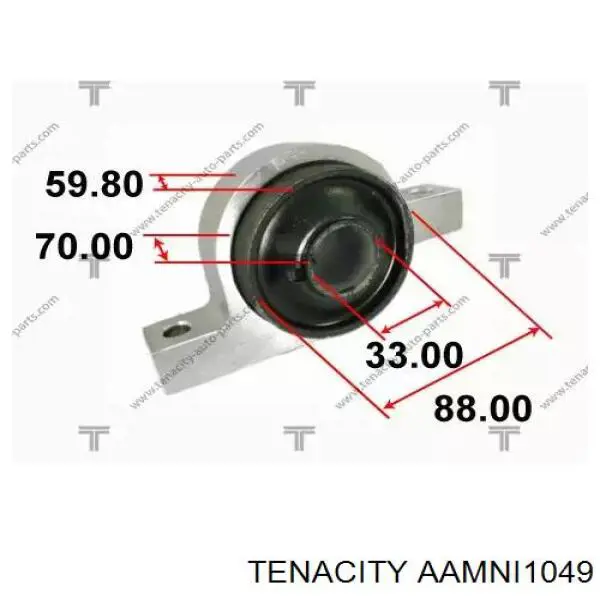 AAMNI1049 Tenacity Silentblock przedniego wahacza dolnego