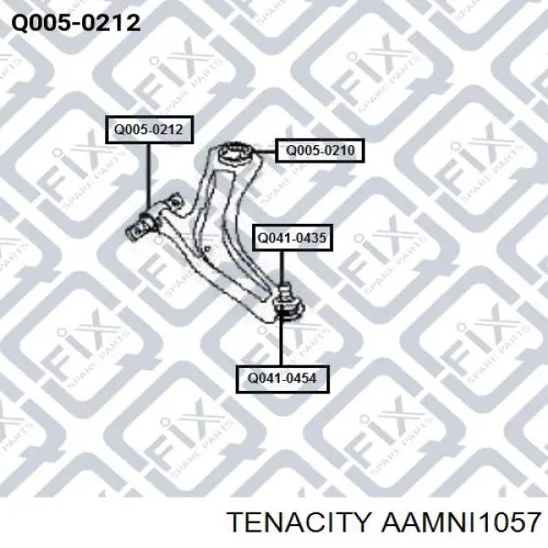 Silentblock przedniego wahacza dolnego AAMNI1057 Tenacity