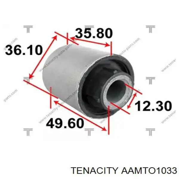 Silentblock przedniego wahacza dolnego Tenacity AAMTO1033 cena, od 9,74 USD