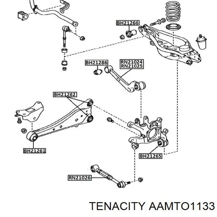 Silentblock wahacza tylnego dolnego Tenacity AAMTO1133 cena, od 9,74 USD