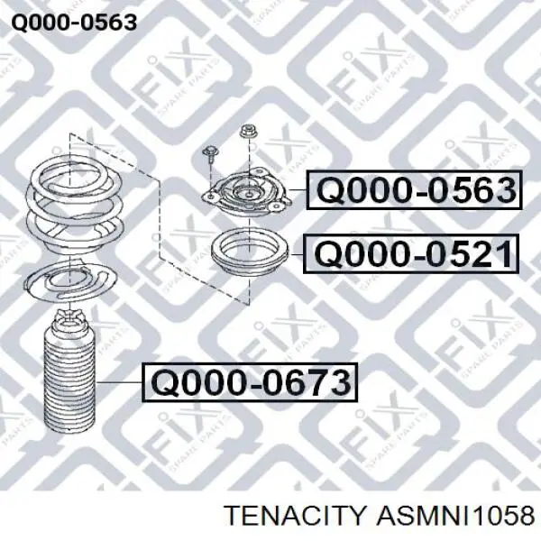 Do koszyka ASMNI1058 Tenacity Poduszka amortyzatora przedniego