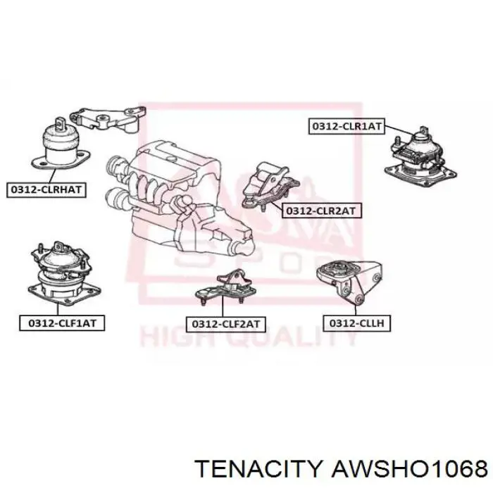 AWSHO1068 Tenacity Poduszka (podpora) silnika przednia
