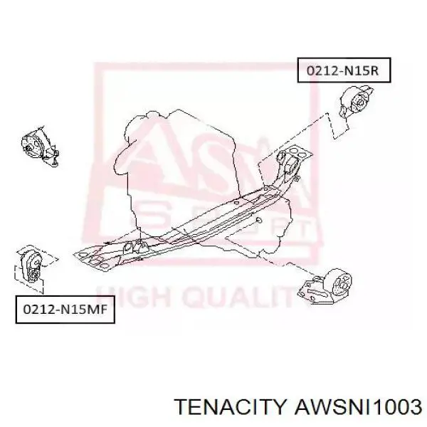 Do koszyka AWSNI1003 Tenacity Poduszka (podpora) silnika przednia