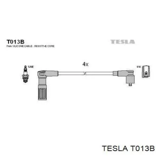 Zestaw przewodów wysokiego napięcia Tesla T013B cena, od 62,36 USD
