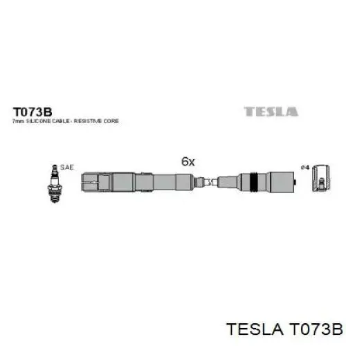 Zestaw przewodów wysokiego napięcia Tesla T073B cena, od 63,15 USD