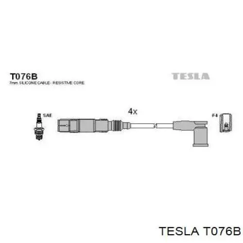 Zestaw przewodów wysokiego napięcia Tesla T076B cena, od 40,94 USD