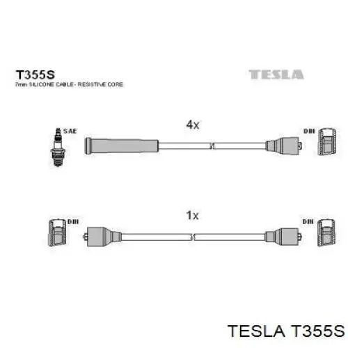 Do koszyka T355S Tesla Zestaw przewodów wysokiego napięcia
