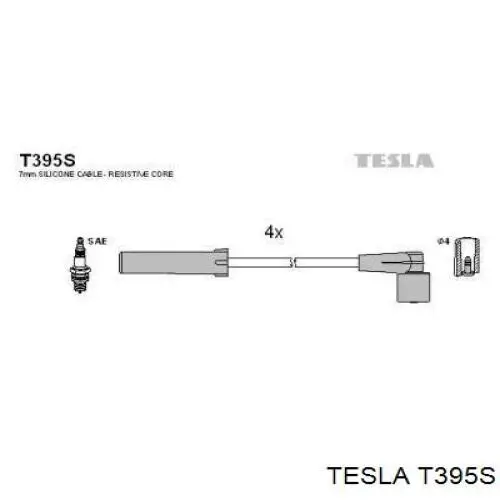 Zestaw przewodów wysokiego napięcia Tesla T395S cena, od 13,46 USD