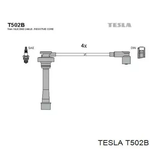 Do koszyka T502B Tesla Zestaw przewodów wysokiego napięcia