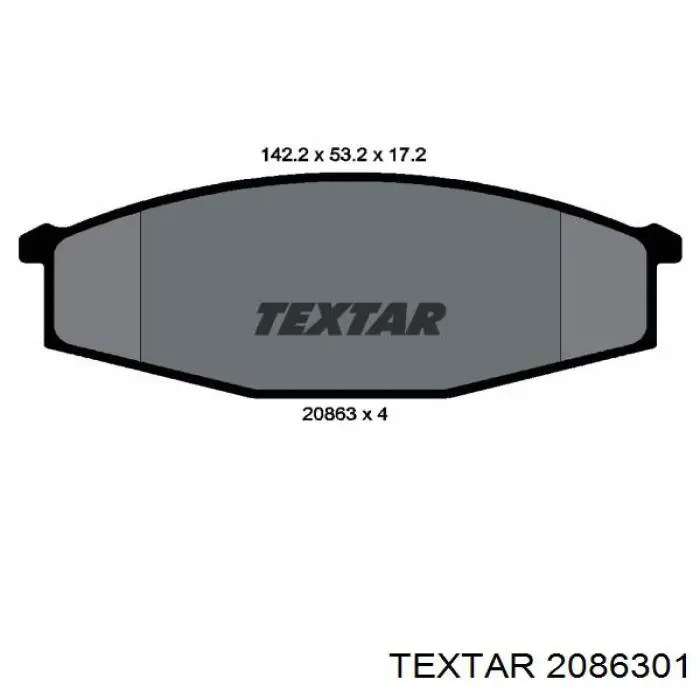Klocki hamulcowe przednie tarczowe Textar 2086301 cena, od 26,84 USD