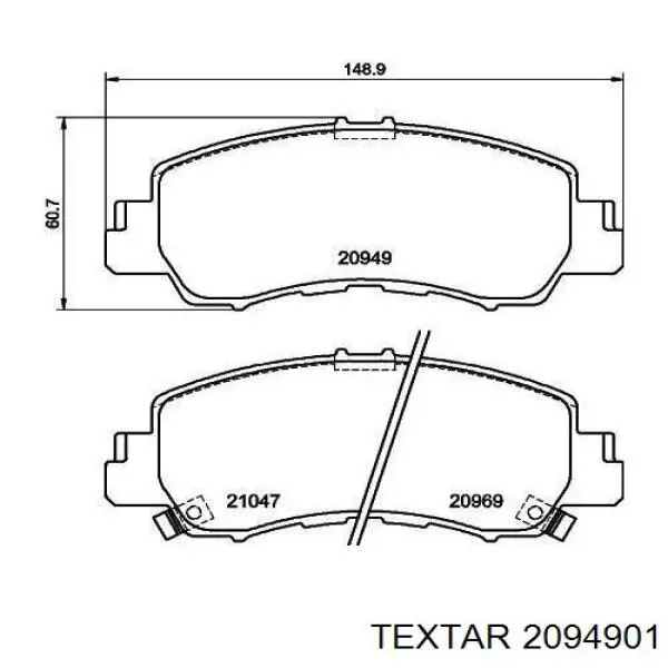 Klocki hamulcowe przednie tarczowe Mitsubishi 4605B481 cena, od 36,86 USD