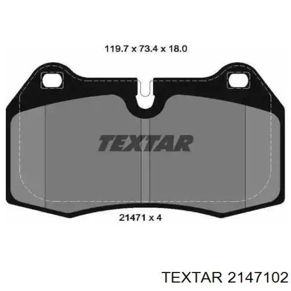 Klocki hamulcowe przednie tarczowe Textar 2147102 cena, od 33,03 USD