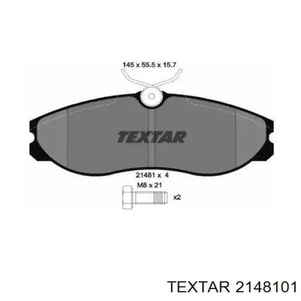 Klocki hamulcowe przednie tarczowe Textar 2148101 cena, od 28,34 USD
