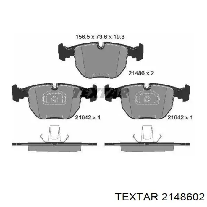 Klocki hamulcowe przednie tarczowe Textar 2148602 cena, od 31,23 USD