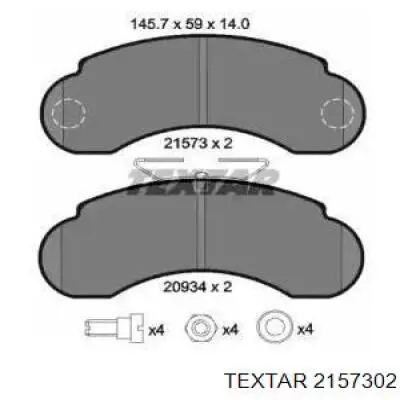 Klocki hamulcowe przednie tarczowe Textar 2157302 cena, od 32,25 USD