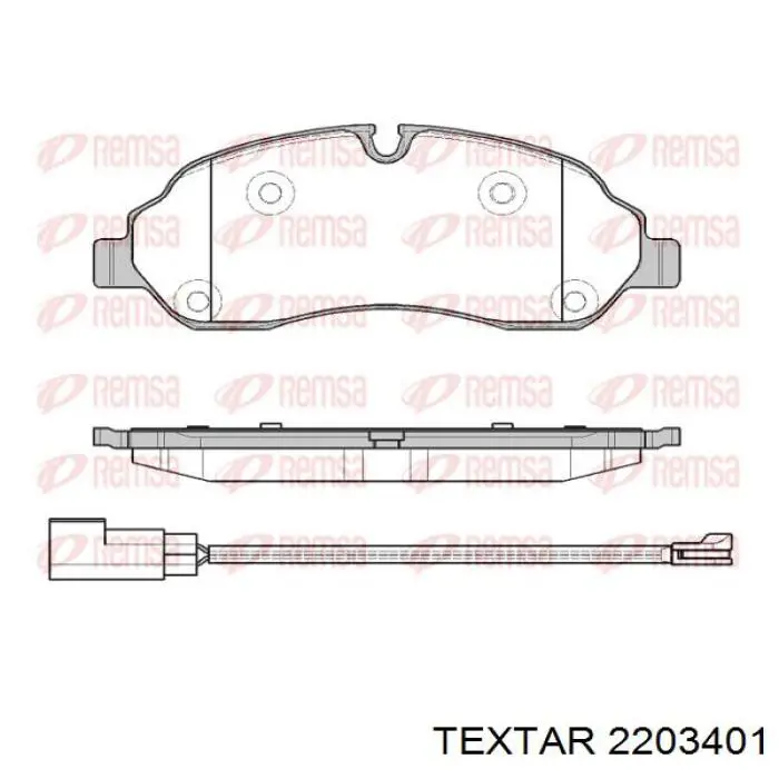 Klocki hamulcowe przednie tarczowe Textar 2203401 cena, od 41,24 USD