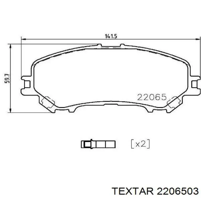Klocki hamulcowe przednie tarczowe Textar 2206503 cena, od 26,82 USD