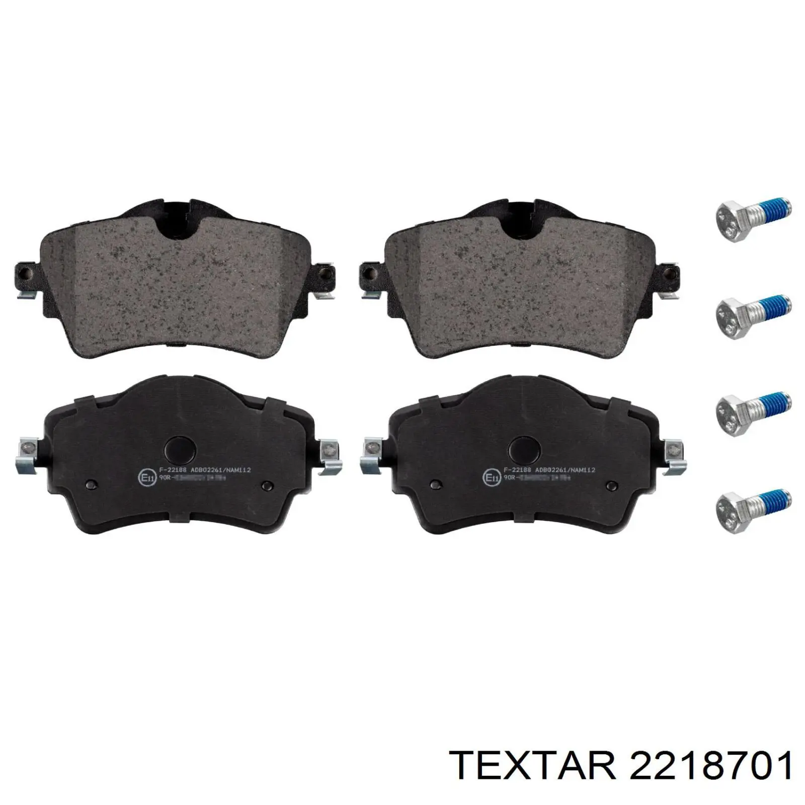 2218701 Textar Klocki hamulcowe przednie tarczowe