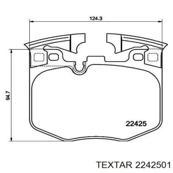 2242501 Textar Klocki hamulcowe przednie tarczowe