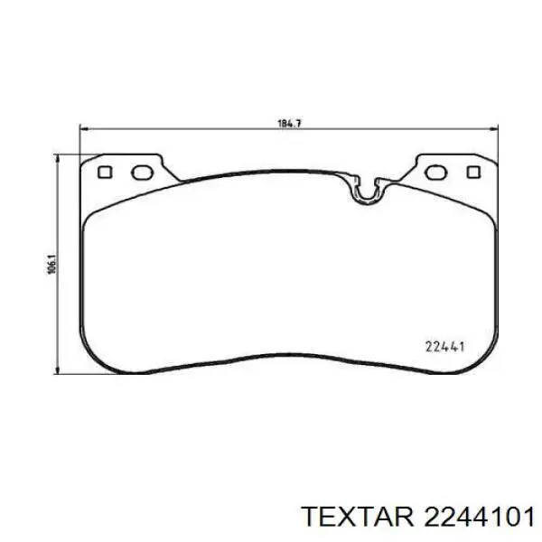 2244101 Textar Klocki hamulcowe przednie tarczowe