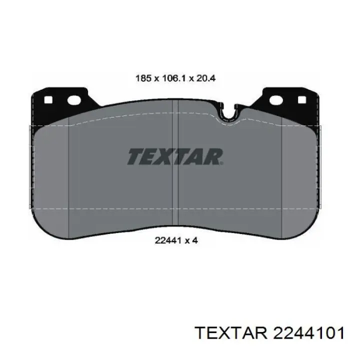 Klocki hamulcowe przednie tarczowe Textar 2244101 cena, od 110,25 USD