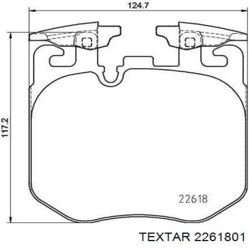 Klocki hamulcowe przednie tarczowe Textar 2261801 cena, od 79,16 USD