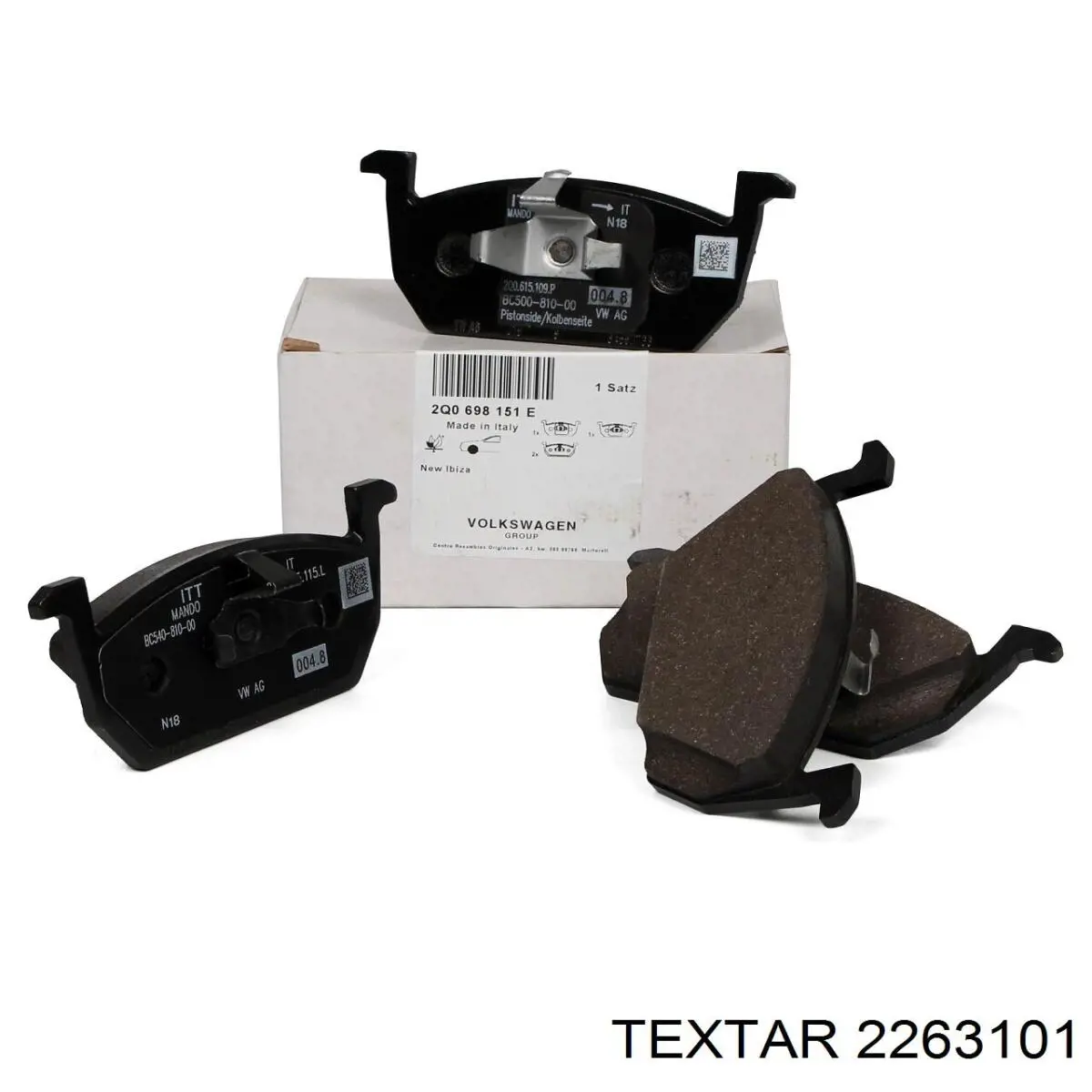 Klocki hamulcowe przednie tarczowe Textar 2263101 cena, od 43,70 USD