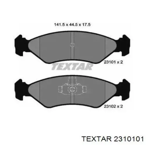 Klocki hamulcowe przednie tarczowe Textar 2310101 cena, od 26,65 USD